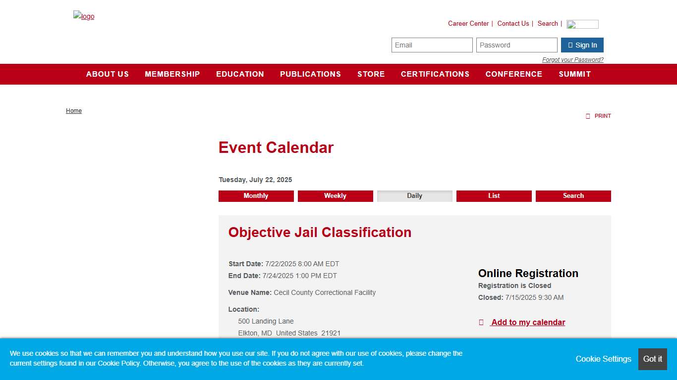 Objective Jail Classification